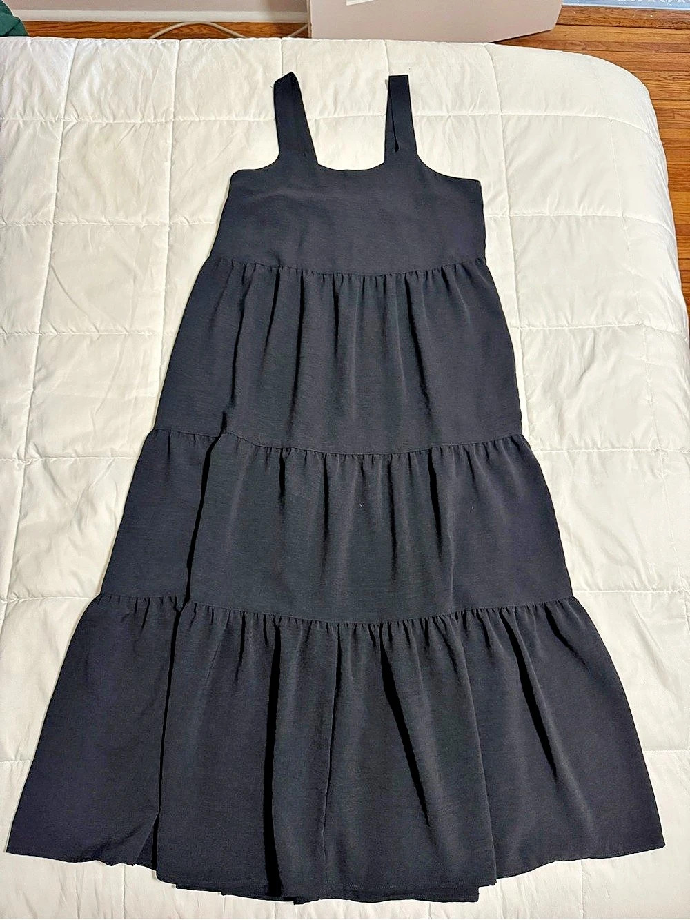 Tiered Maxi Dress in Black